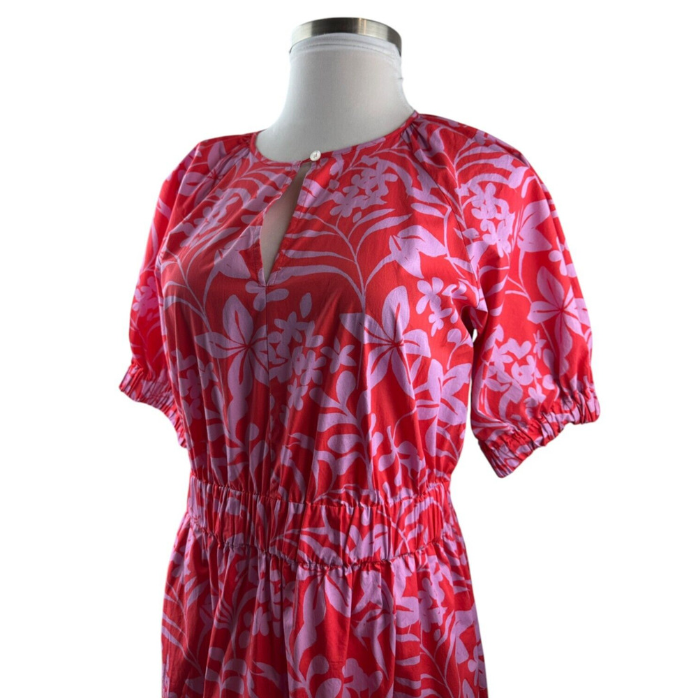 Voyageur by Mersea Hedy Tropical Floral Vine Tiered Midi Maxi Dress Mer Sea XL - Picture 5 of 14